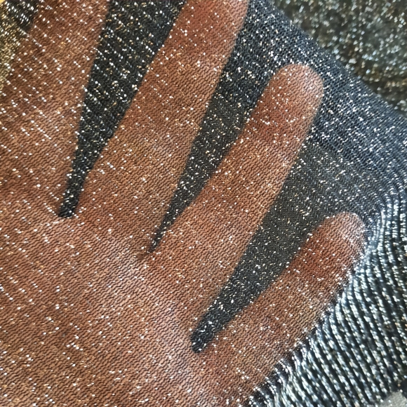 Shein sheer crop top with silver sparkles size S - Picture 6 of 11